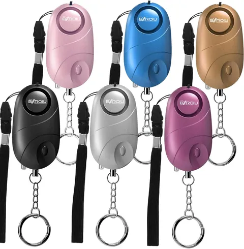 6Pack Personal Alarm Siren Emergency Self Defense Security with LED Lights Safet
