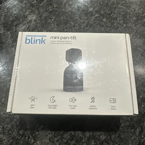 Blink Mini Pan-Tilt Rotating Indoor Plug-in Smart Security Camera, NEW/SEALED