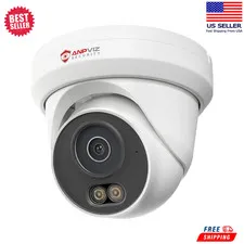 Anpviz 8MP 4K PoE IP Camera, Wired Outdoor Security Cam with Color Night Vision