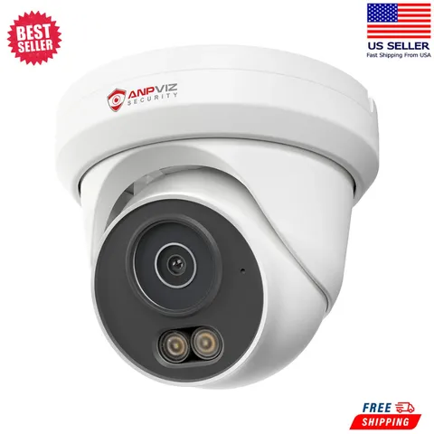 Anpviz 8MP 4K PoE IP Camera, Wired Outdoor Security Cam with Color Night Vision