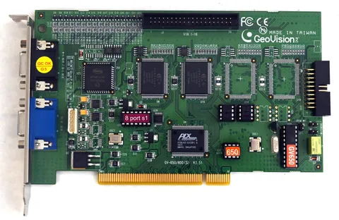 Genuine Geovision GV-650 PCI 8 port NO CABLES w/box disc books