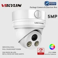 VIKYLIN 5MP Full Color POE IP Camera With Outdoor Waherproof Junction Box NDAA