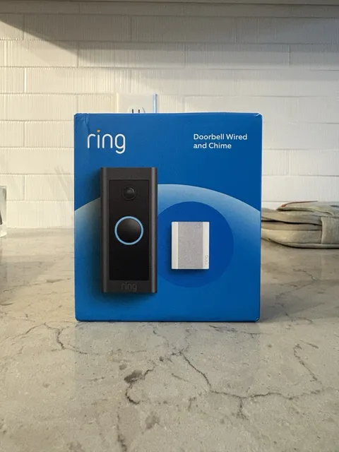Ring Video Doorbell Wired + Chime Bundle 1080p HD Security Camera