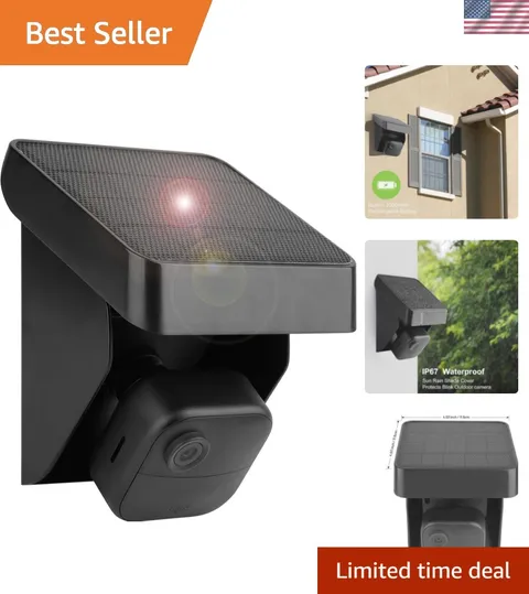 Solar Panel Charging Mount for Blink Cameras - Weatherproof & 3300mAh Power