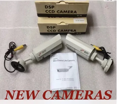 Lot 2 Electronics Line Weatherproof Bullet Color Cameras W/ Varifocal Lens NEW!