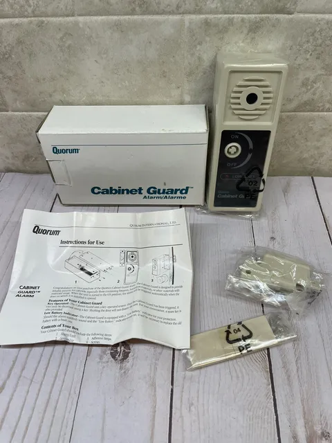Quorum 1 Each Cabinet Guard Alarm G9887 with Accessories & Instructions