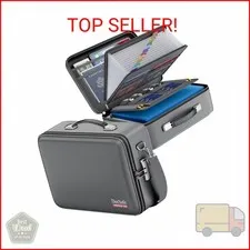DocSafe Fireproof Document Box with Lock＆Shoulder Strap,Hard Case File Organizer