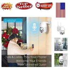 1080P Outdoor WiFi Security Camera with Pan-Tilt, Night Vision, Two-Way Audio...