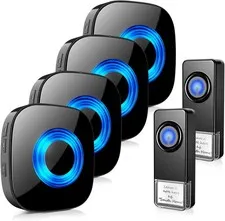 Wireless Doorbell for Home, Waterproof Door Chime Kit Operating at 1300-ft 58...