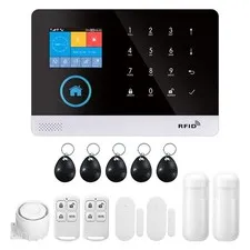 Splenssy WiFi GSM Home Alarm Security System, 2.4in LCD Wireless DIY Smart Ho...