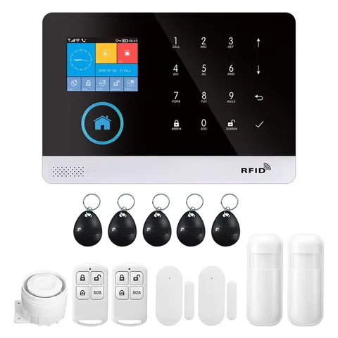 Splenssy WiFi GSM Home Alarm Security System, 2.4in LCD Wireless DIY Smart Ho...