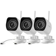 1080p Full HD Outdoor Camera Set - 3 Pack with IR Night Vision & Motion Alerts