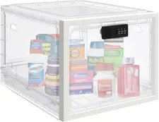Medicine Lock Box Safe Medication 10L Lockable Storage Box Fridge/Snacks Food