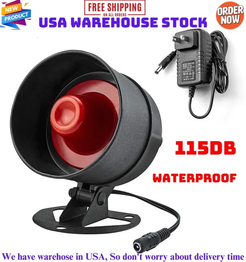 Wireless Live Loud Siren Host Home Office Shop Security Alarm System Waterproof