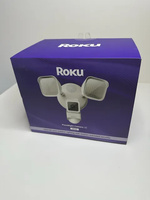 Roku Smart Home Floodlight Camera SE Wi-Fi Connected, WIRED Surveillance Camera
