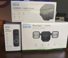 Blink Video Doorbell Black HD Motion Night Vision 2-Way Audio and outdoor solar