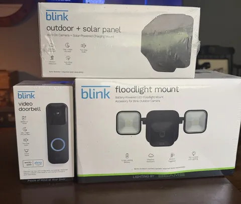Blink Video Doorbell Black HD Motion Night Vision 2-Way Audio and outdoor solar