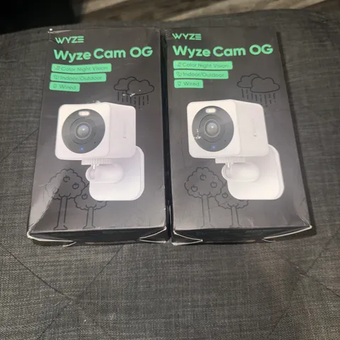 LOT / Pack of 2* Wyze Cam OG 1080p HD Smart Security Camera Indoor/Outdoor Wired