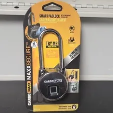 Cargo Maxx MaxxSecure Fingerprint Padlock Waterproof Multiple Users 2.125 in
