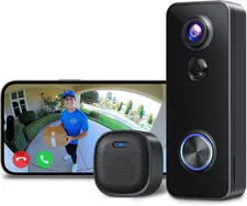 2K Video Doorbell Camera, Head-To-Toe View, Battery Powered Alexa | 2K HD Video,