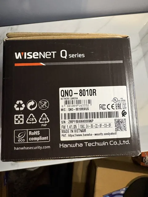 NEW Wisenet QNO-8010R 5MP IR Bullet Network Camera Outdoor PoE Hanwha