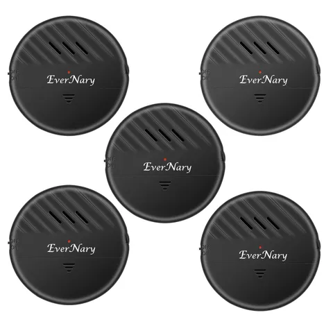 EverNary Window Vibration Alarm,5Pack-125dB Loud Ultra-Slim Anti-Theft Alarm ...