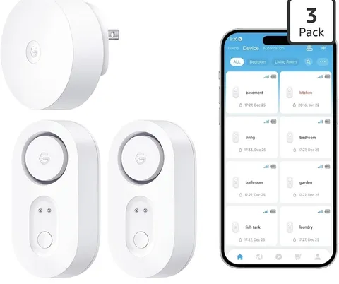 GoveeLife Upgraded Smart Water Leak Detector 1s with 1804ft Ultra-Long Range