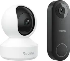 Doorbell Camera Bundle with E1 Pro 5MP Indoor Camera,Remote Control in One App,