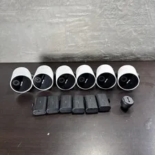 Lot Of 6 - SimpliSafe CMOB1 Outdoor Wireless Security Camera White - All Working