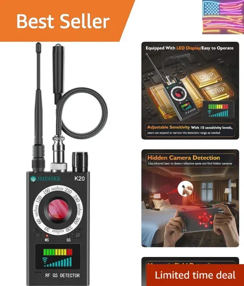 Hidden Camera Detector, Bug Detector, Magnetic Field Detector for Privacy Pro...