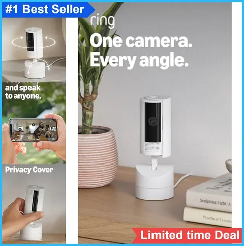 Indoor Security Camera Pan Tilt 360 Degree HD Video Two-Way Talk Color Night