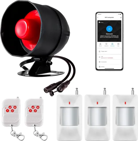 Wireless 120Db Wifi Home Security Alarm with Motion Sensor & Remote Control