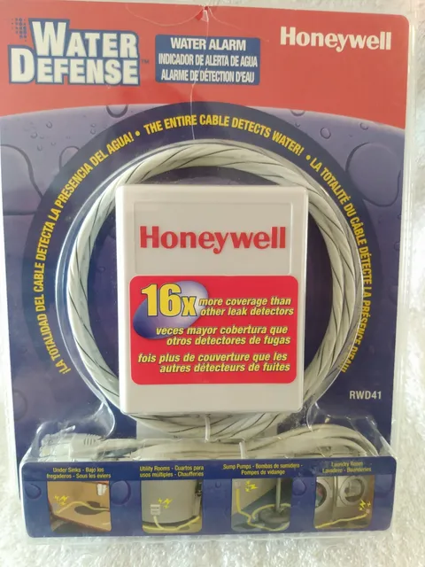Honeywell Water Defense Alarm RWD41 Water Alarm Detection Battery Operated NEW!