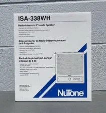 Nutone ISA-338WH Indoor Radio Intercom 8” Speaker ~ Use W/ IM3303 Master Station