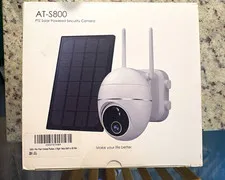 ALPTOP AT-S800 PTZ Solar Wireless Wi-Fi 1080p Security Camera IR 2-Way White
