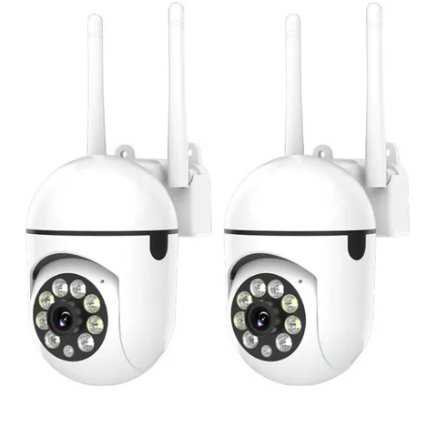 2 Pack WiFi Security Cameras 1080P PTZ Color Night Vision Motion Detection App