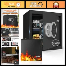 Fireproof Safe 1.2 Cu.ft - Digital Security Safe Box for Money, Documents, Offic