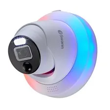 Swann Add-OnDVR Flashing Lights Dome Security Camera with Sensor Spotlight4K UHD