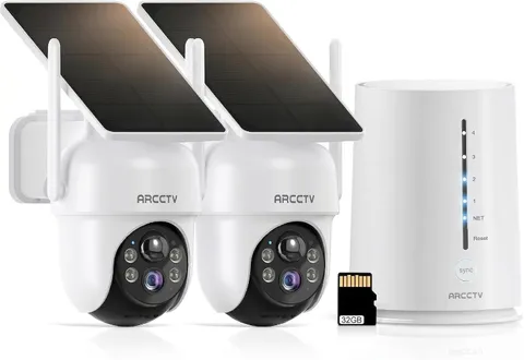 2K Wireless Security Camera System ARCCTV Solar with Color Night Vision