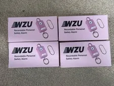 4x WZU Recordable Personal Safety Alarm with LED Light (pink)