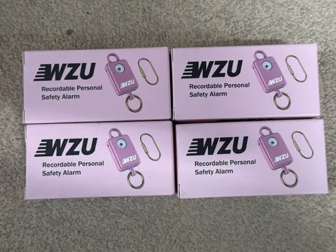 4x WZU Recordable Personal Safety Alarm with LED Light (pink)