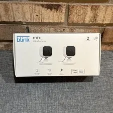 NEW Blink Mini 2 Pack Indoor Security Cameras Alexa + Smart Phone HD Audio Cloud