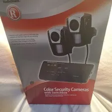 Vintage Radio Shack Color Security Cameras With Switchbox 49-105