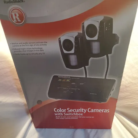Vintage Radio Shack Color Security Cameras With Switchbox 49-105