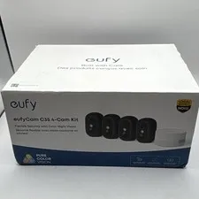 eufy eufyCam C35 Wireless 4-Cam Kit 2160p Color Night Vision Wi-Fi Alexa