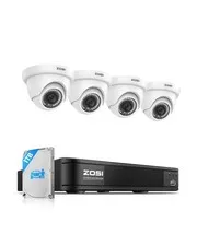3K Lite Wired Security Camera System, 4 X 2MP Dome Cameras, 1TB HDD