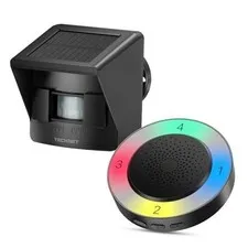 Non-APP Solar Wireless Driveway Alarm - 1 Receiver & 1 Sensor - RGB