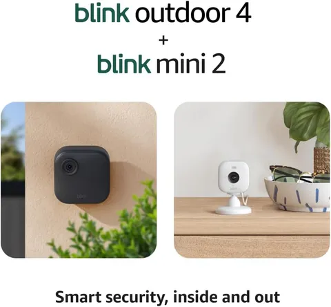 Outdoor 4 + Mini 2 – Wireless Smart Security Camera, Two-Year Battery Life, 1080