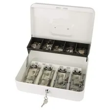 Portable Metal Safe with Lock and Coin Tray G2J99065