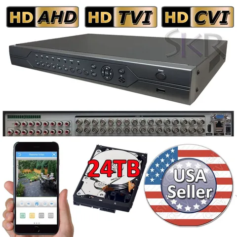 Sikker 32 Channel Analog BNC DVR recorder Security camera System 60 days record